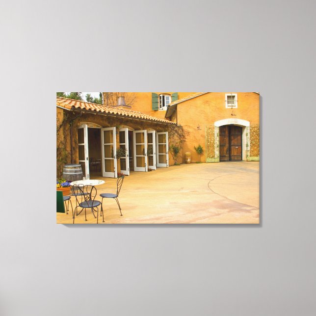 USA, Kalifornien, Sonoma Valley, Patio vid Viansa Canvastryck (Framsida)