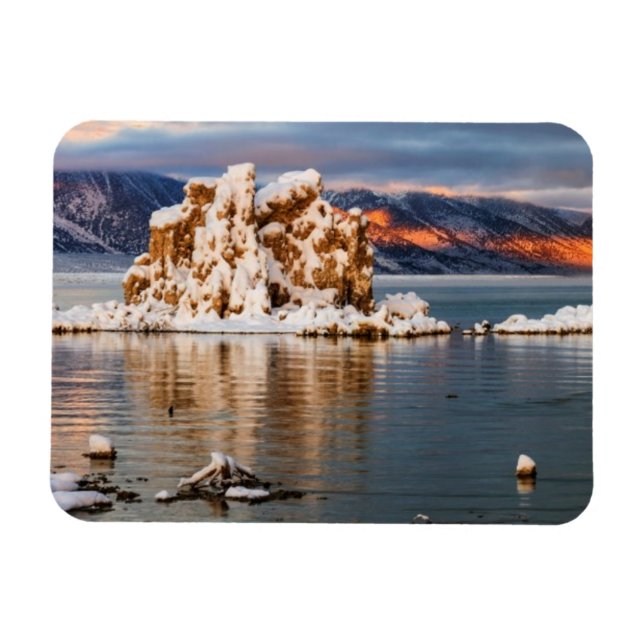 USA, Kalifornien, Sunrise i Mono Sjö Magnet (Horisontell)