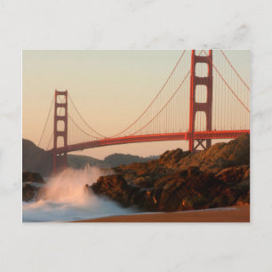 USA, Kalifornien. Utsikt över Golden Gate-bron Vykort