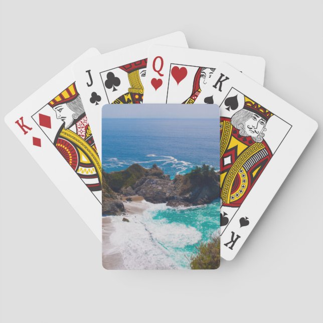 USA, Kalifornien. Utsikt över Mcway Falls Spel Kort (Baksidan)