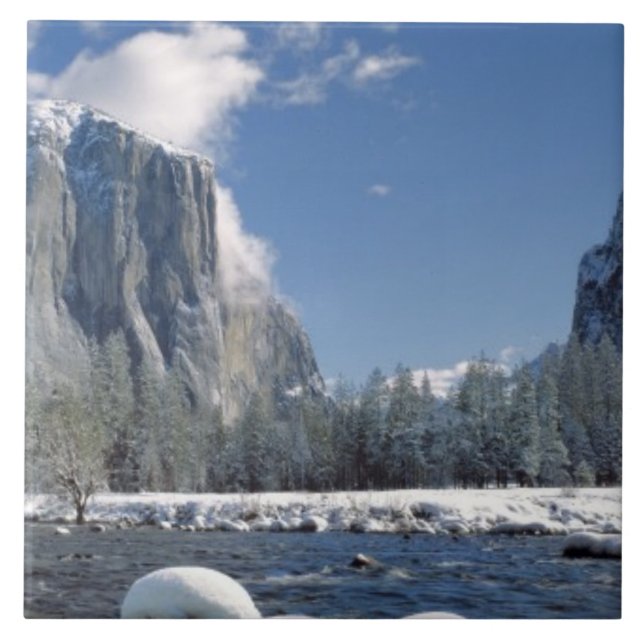 USA, Kalifornien, Yosemite NP. Merced River Kakelplatta (Framsidan)