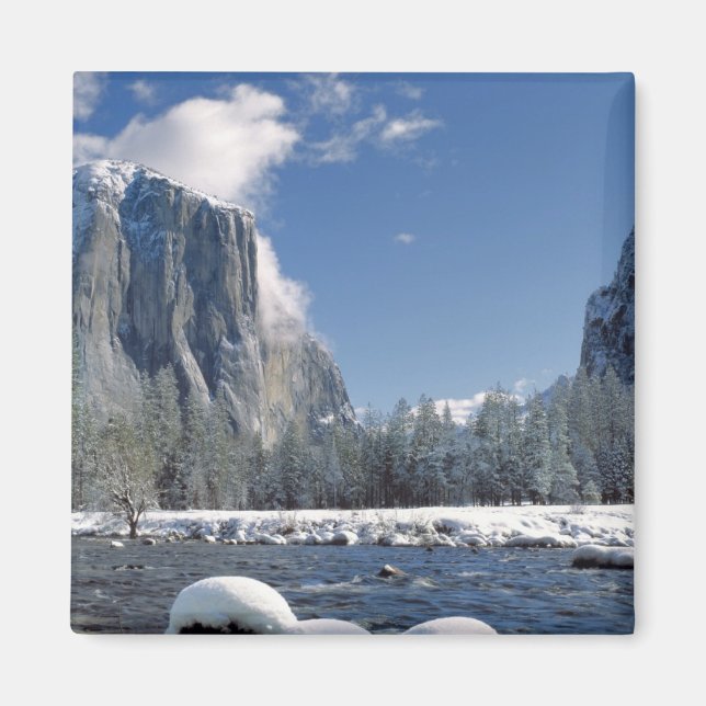 USA, Kalifornien, Yosemite NP. Merced River, Magnet (Framsidan)