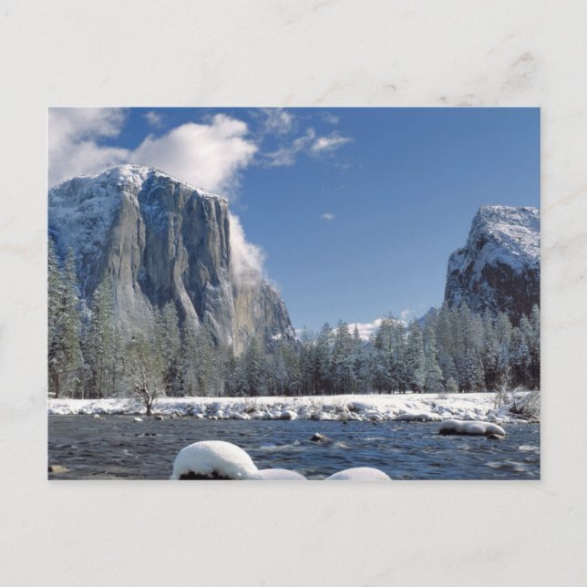 USA, Kalifornien, Yosemite NP. Merced River Vykort (Framsida)