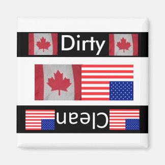 USA Kanada flagga rent diskmaskiner magnet