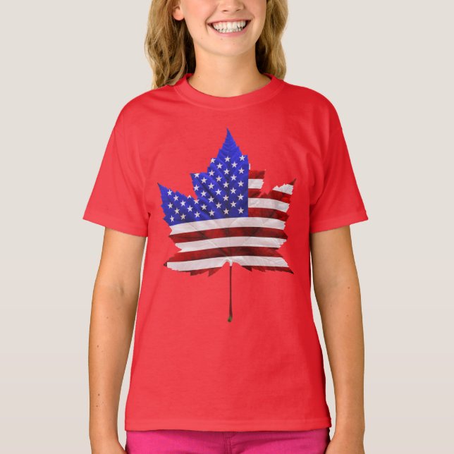 USA Kanada T-Shirts Canada US Barn tröja Hoodies (Framsida)
