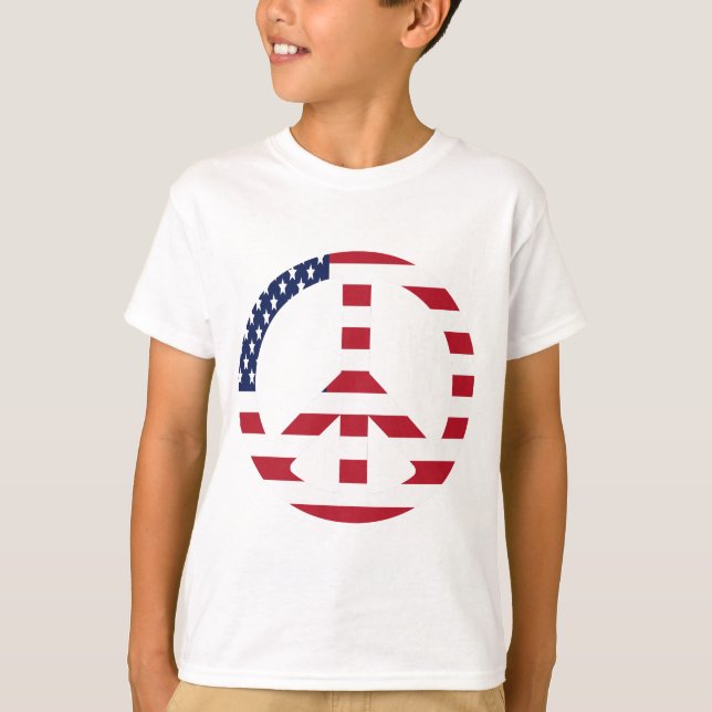 USA,Kärlek,Enhet,Fred_ T-shirt (Framsida)