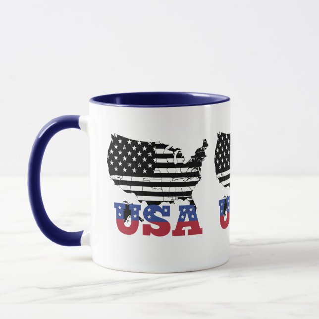 "USA Karta Ceramic Mugg" Mugg (Vänster)