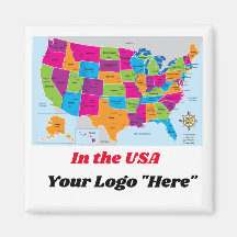 USA Karta Design Magnet