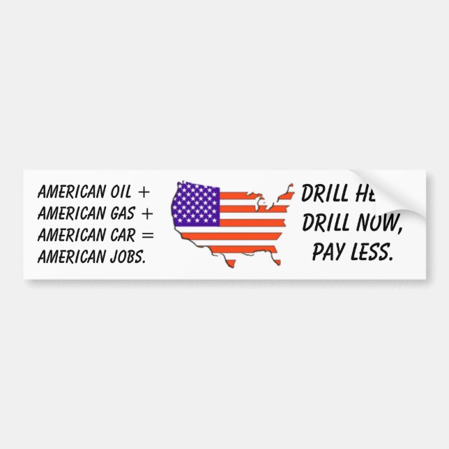 USA-karta-flagga amerikanolja +Amerikanen gasar Bildekal (Framsidan)