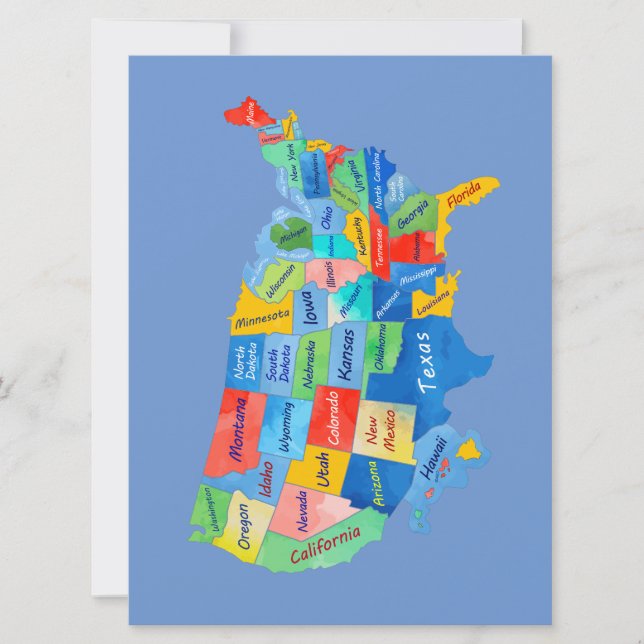 USA-KARTA JULKORT (Framsida)