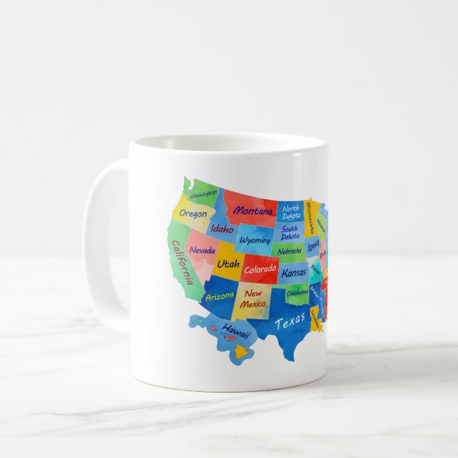 USA KARTA KAFFEMUGG (Framsida vänster)
