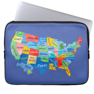 USA-karta Laptop Fodral