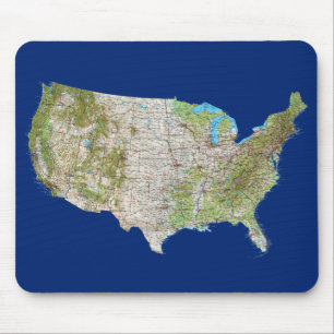 USA karta Mousepad Musmatta