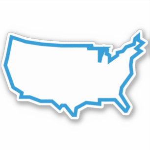 USA Karta Outline Klistermärken