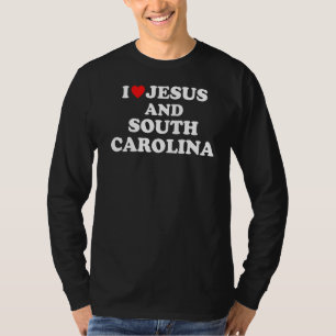 Usa Karta proud Christian I Kärlek Jesus och Carol T Shirt