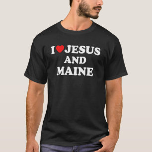 Usa Karta proud Christian I Kärlek Jesus och Maine T Shirt