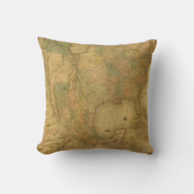 USA Karta Reversible Pillow Kudde (Framsida)
