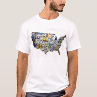 USA karta T-shirt
