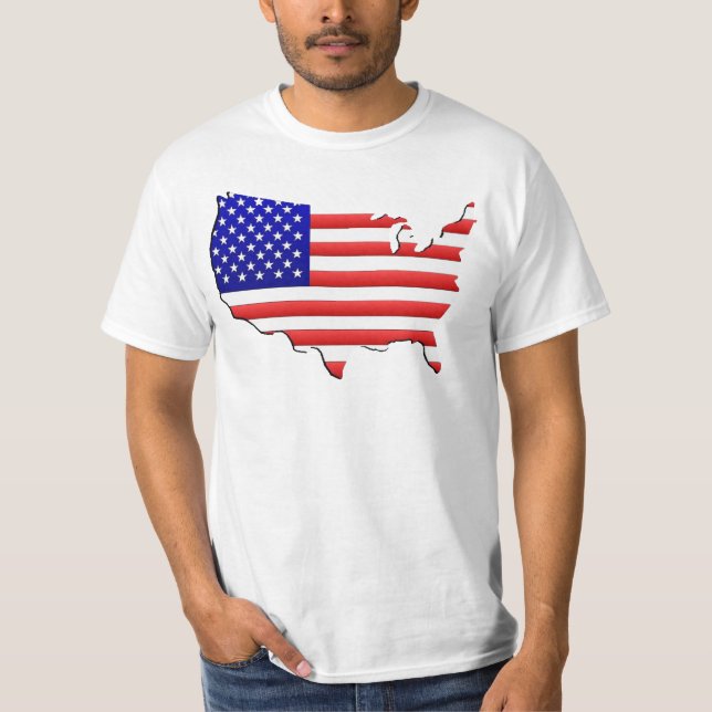 USA-karta T-shirt (Framsida)