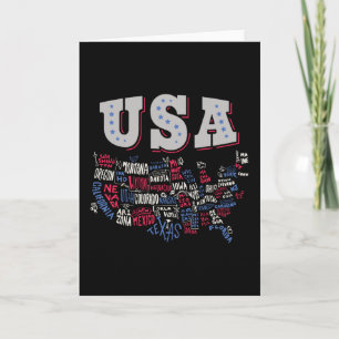 USA Karta USA stater Amerika Kort