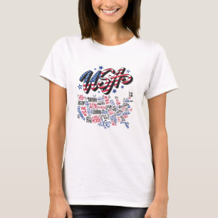 USA Karta USA stater Amerika T Shirt