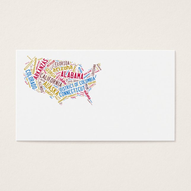 USA KARTA VISITKORT (Framsidan)