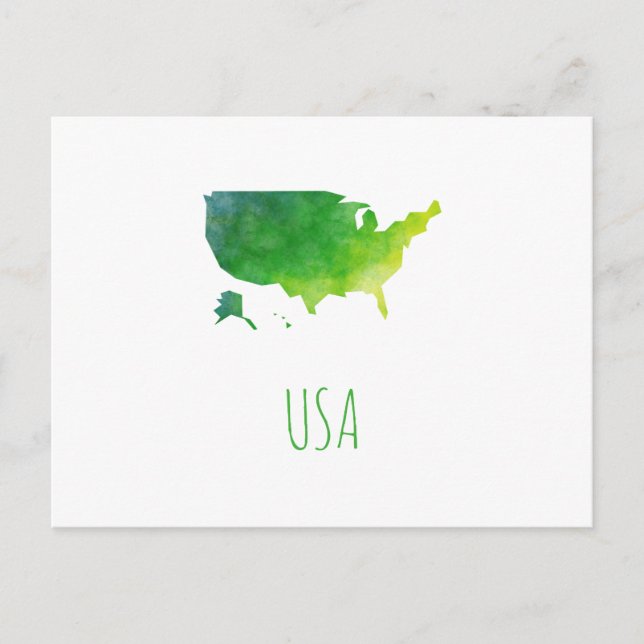 USA-karta Vykort (Framsida)
