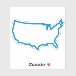 USA Kartkontur Klistermärken