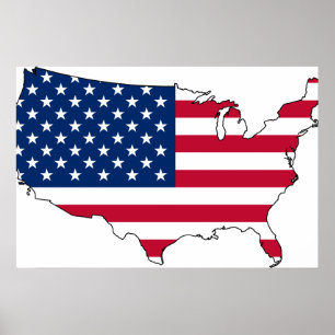 USA kartlägger, United States sjunker Poster