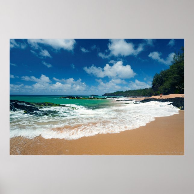 USA, Kauai, Hawaii. En kvinna rullar i Sten Poster (Framsidan)