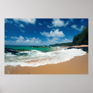 USA, Kauai, Hawaii. En kvinna rullar Sten Poster