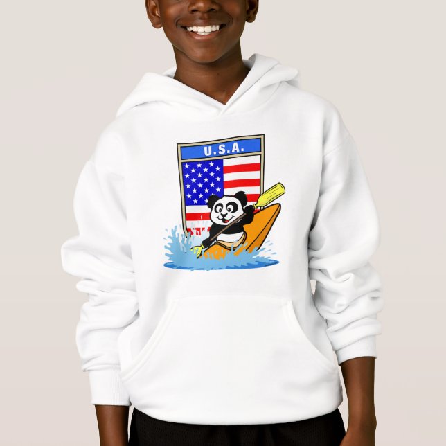 USA Kayaking Panda Tee Shirt (Framsida)