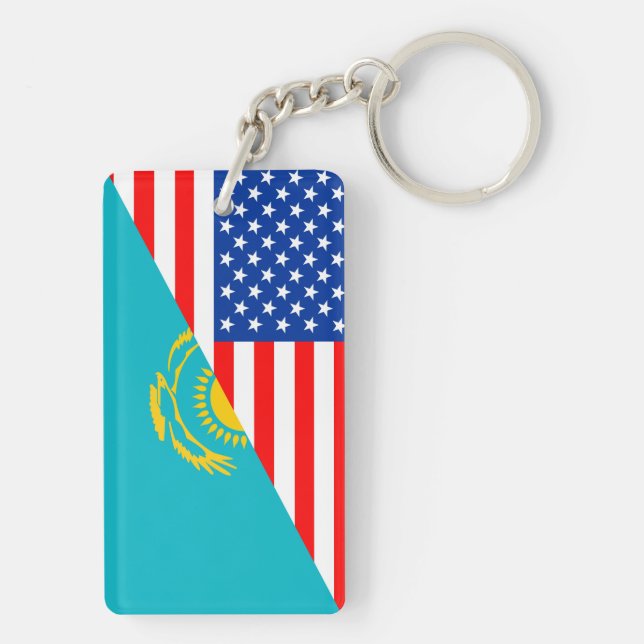 usa Kazakstan land halv flagga america (Baksidan)