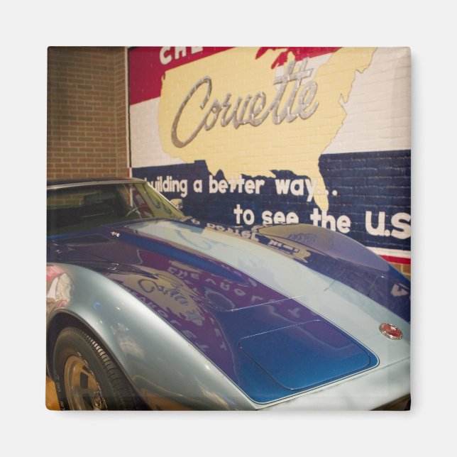USA, Kentucky, Bowling Green: National Corvette 2 Magnet (Framsidan)