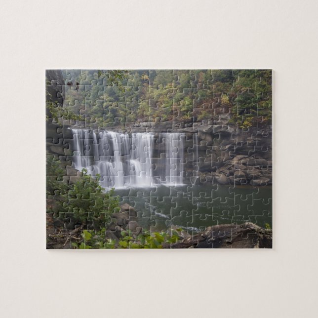 USA - Kentucky. Cumberland Falls på Pussel (Horisontell)