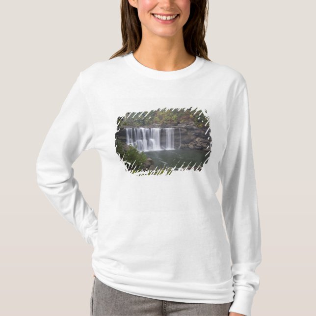 USA - Kentucky. Cumberland Falls på Tee Shirt (Framsida)