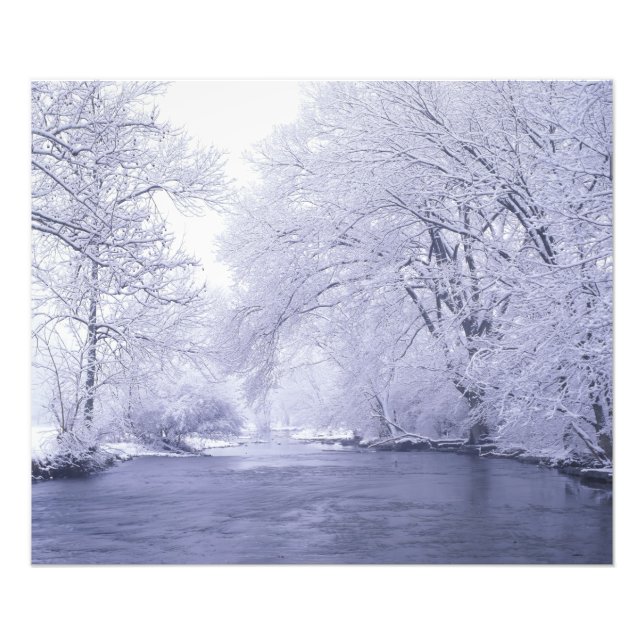 USA, Kentucky, Louisville. Snö Fototryck (Framsidan)