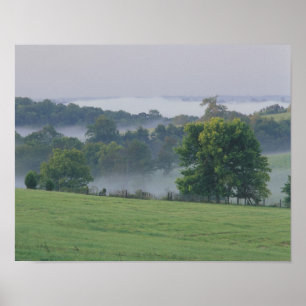 USA, Kentucky. Rullande kullar i Bluegrass Poster