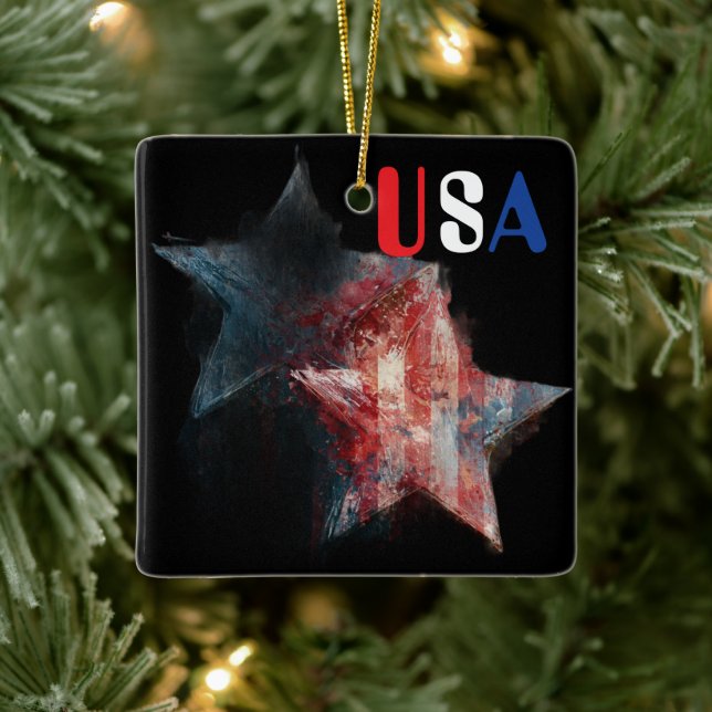 USA Keramisk Ornament (Träd)