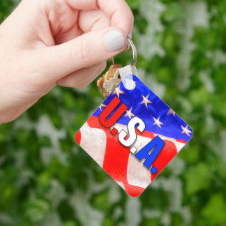 USA Keychain Nyckelring