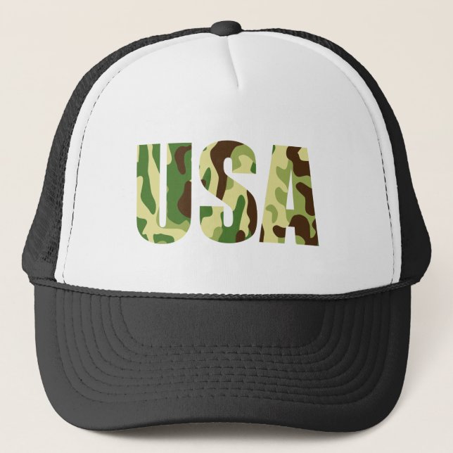 USA-khaki-kamouflage-skylt Keps (Framsida)