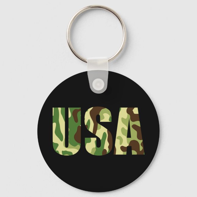 USA-khaki-kamouflage-skylt Nyckelring (Framsida)