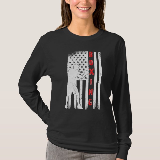 USA kick boxing, US boxing, America kickboxer, Ame T Shirt (Framsida)