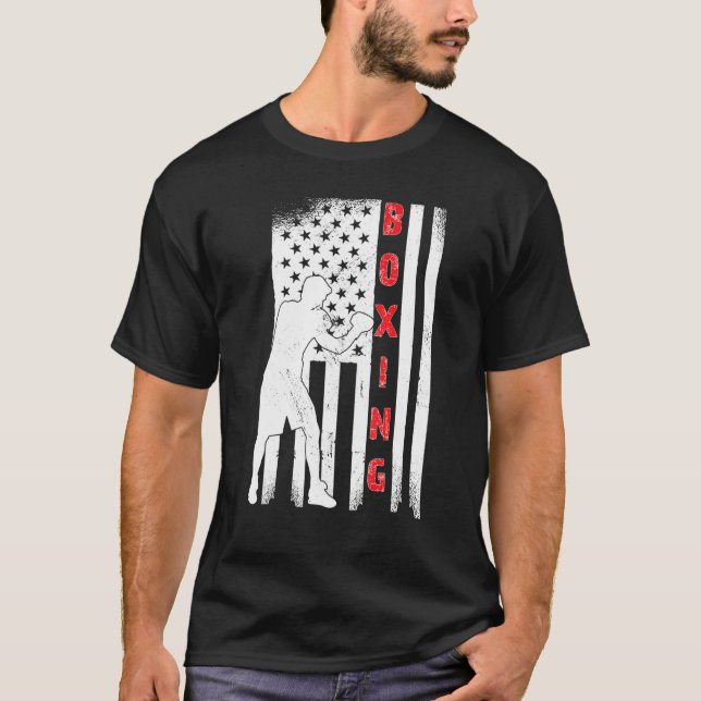 USA kick boxing, US boxing, America kickboxer, Ame T Shirt (Framsida)