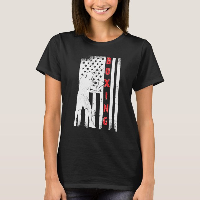 USA kick boxing, US boxing, America kickboxer, Ame T Shirt (Framsida)
