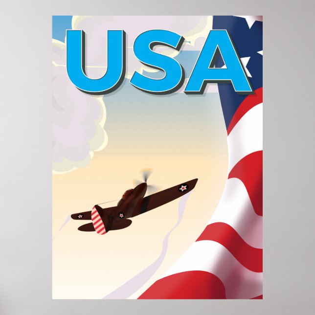 USA Klassisk andra världskrigsaffisch Poster (Framsidan)