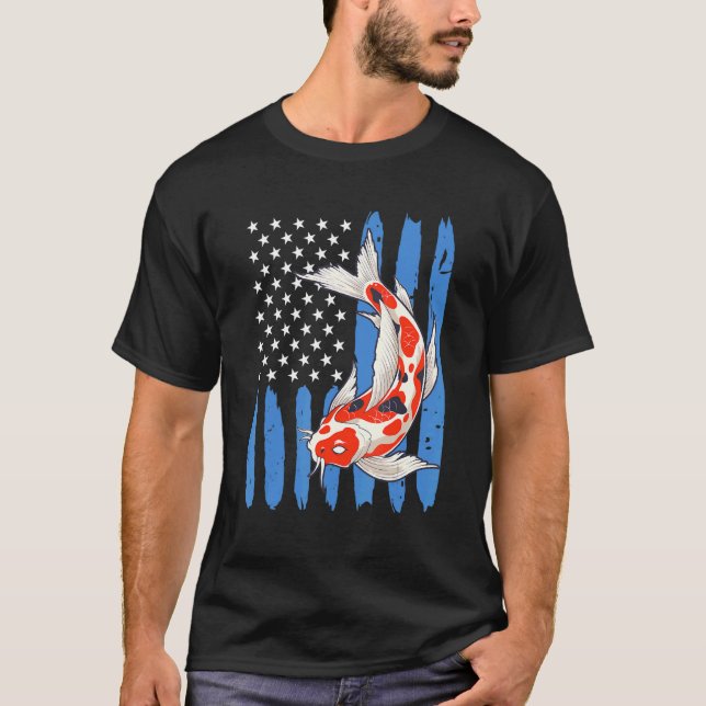 Usa Koi Carp Koi Pond Fish Pond 2 T Shirt (Framsida)