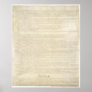 USA. Konstitutionssida 2 Poster
