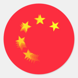 USA kontra CHINA/CHINA Runt Klistermärke