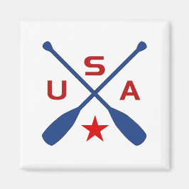 USA korsade Paddle Oars med Star Light-Färg Magnet